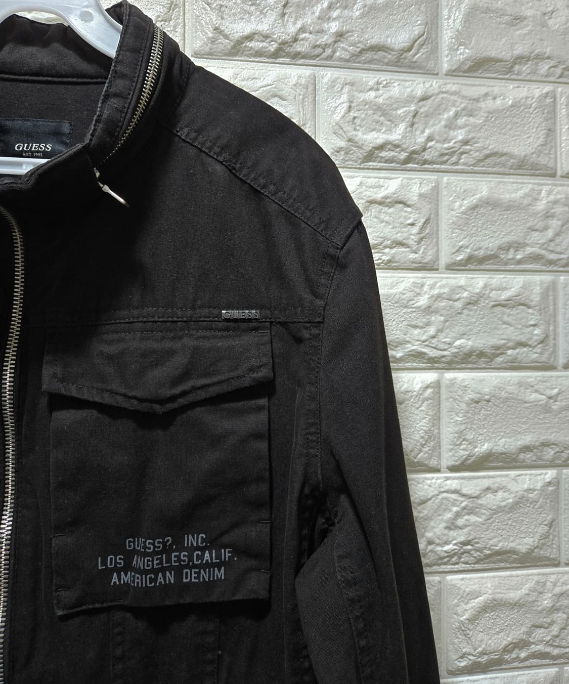 게스 블랙 코튼 헌팅 자켓 워크 자켓 105 상품이미지5