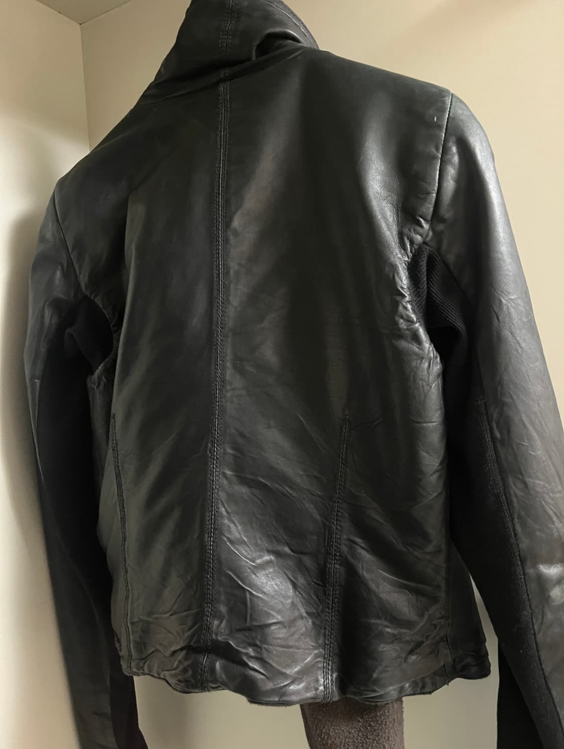 릭오웬스 램스킨 레더 재킷 상품이미지2