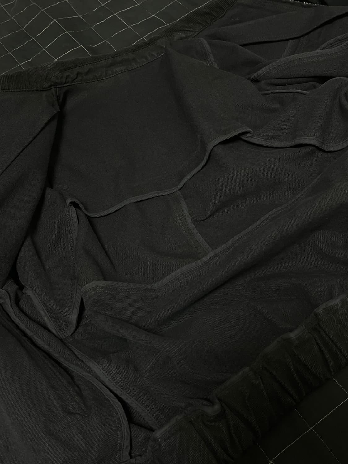 쿠어 오버 다잉 페이디드 데미지 워크 자켓 (워시드 블랙) 상품이미지3