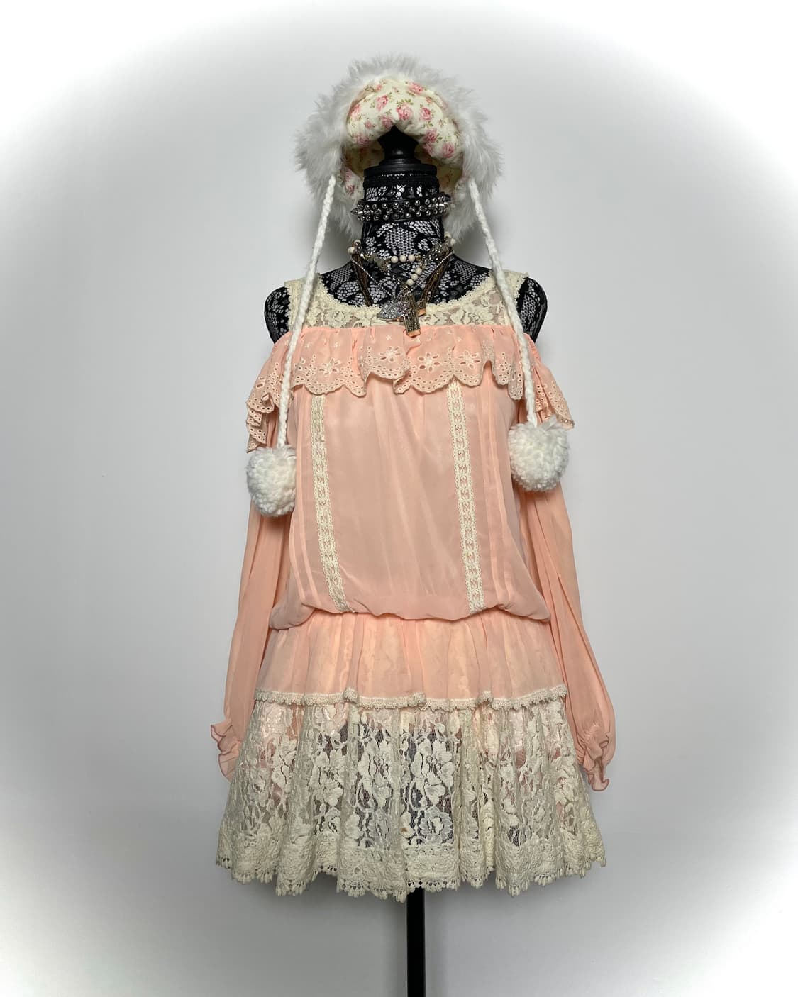 LIZ LISA 리즈리사 피치 레이스 원피스 상품이미지1