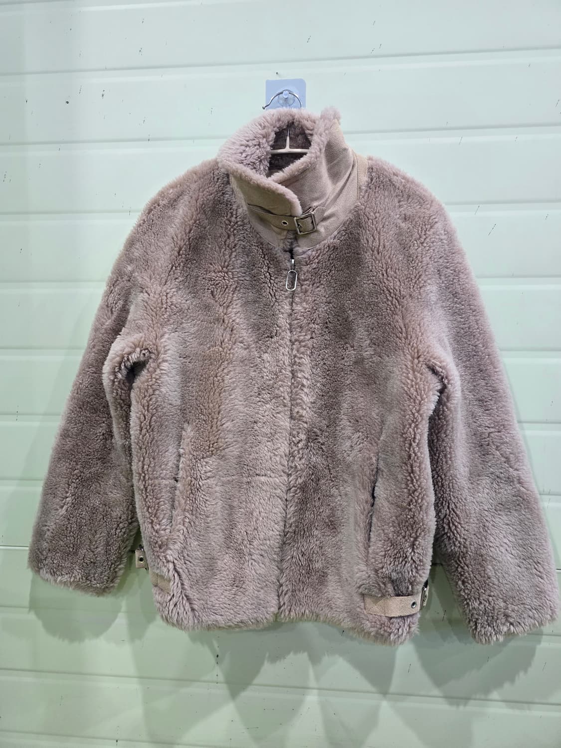 양모 100 숏 자켓 브라운 퍼 자켓 상품이미지2