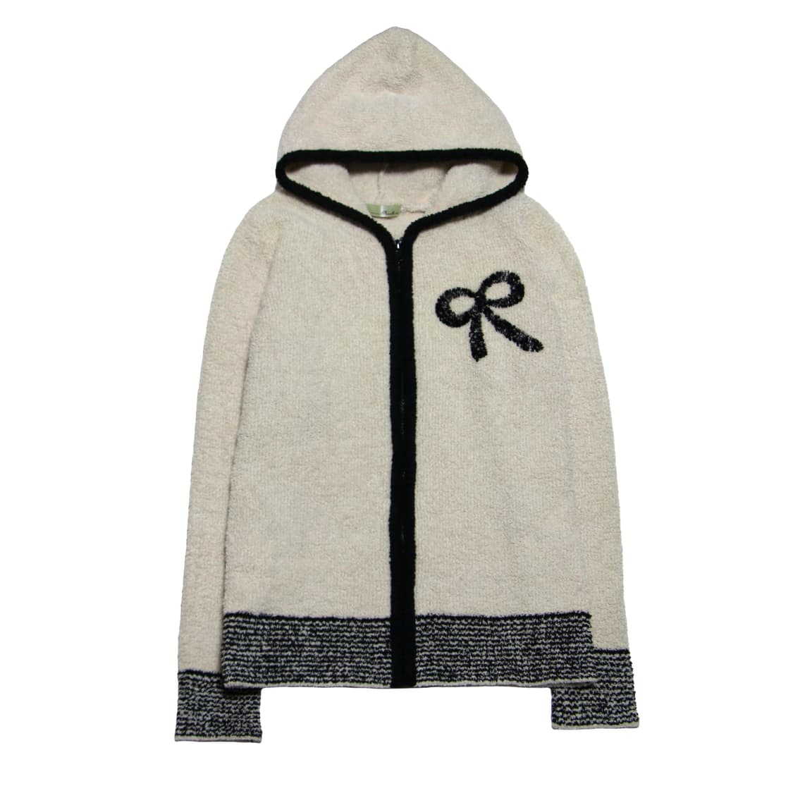 Ribbon Fleece Hood zip-up 상품이미지1