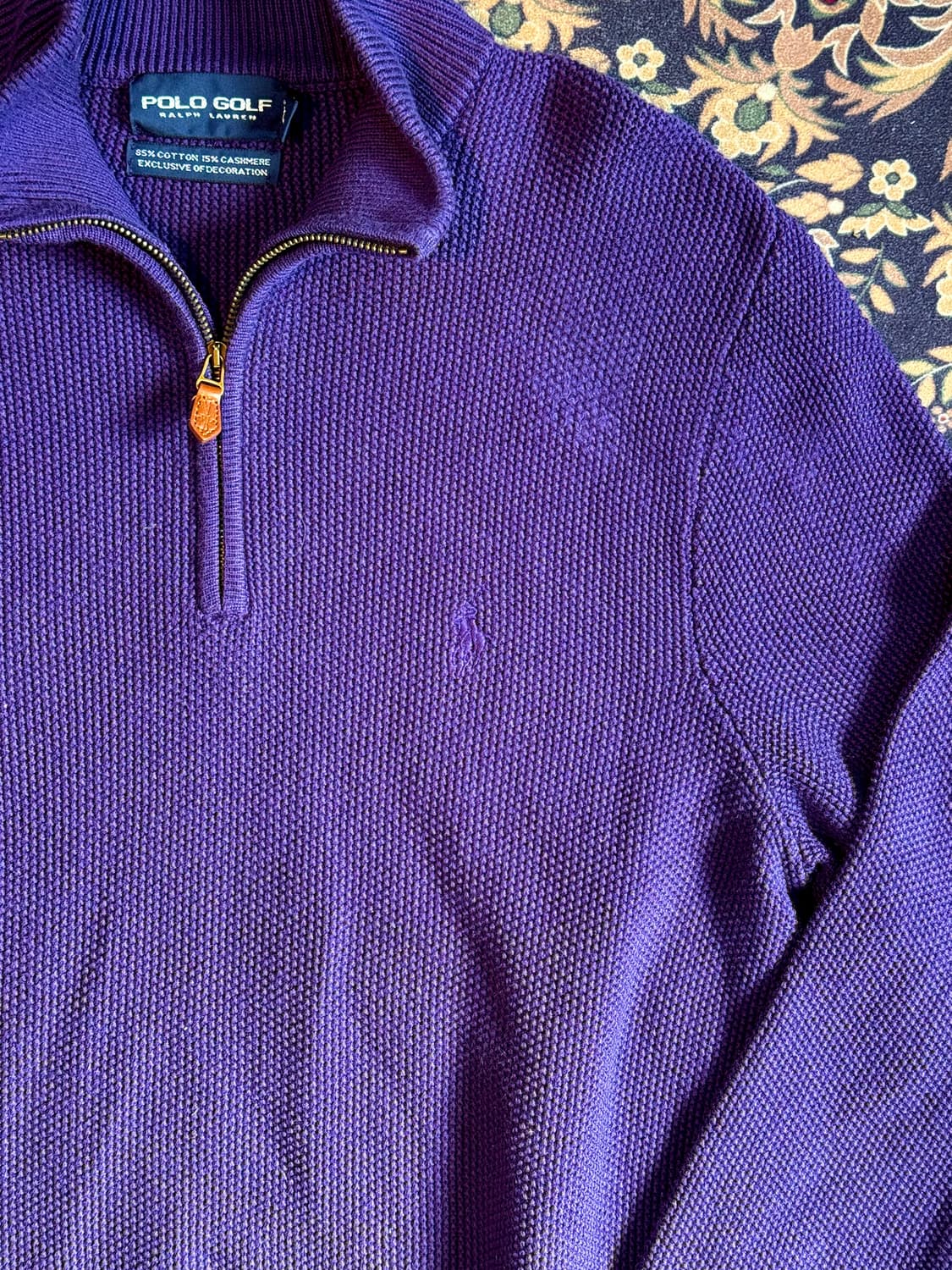 폴로 골프 쿼터집업 와플니트 상품이미지2