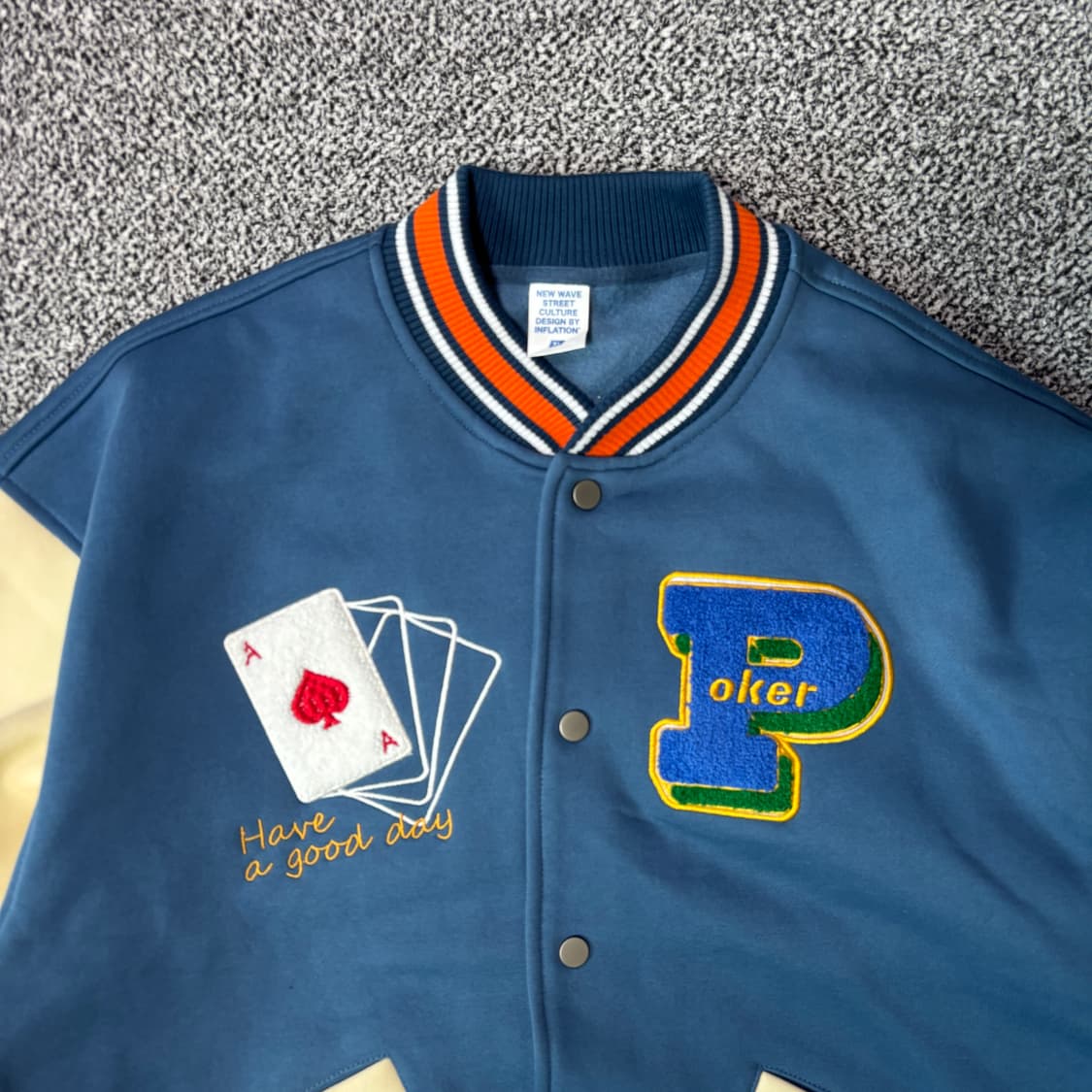 인플레이션 Poker game 스타디움 자켓 (XL) 상품이미지2