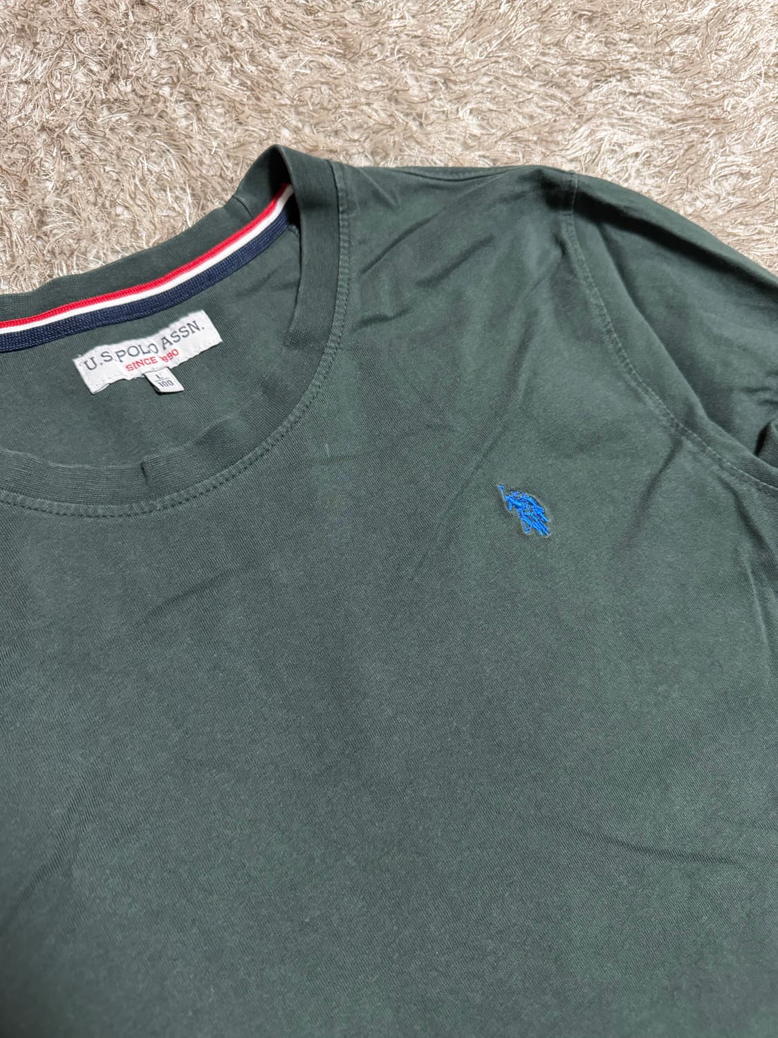 [L] U.S.POLO.ASSN. US폴로 긴팔 슬리브 그린 상품이미지1