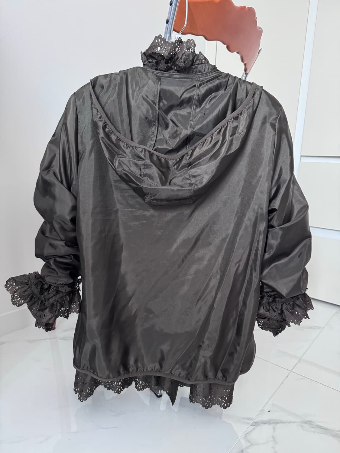 Eent’sssssss 펀칭레이스 블라우스, 후드 집업 세트 S 상품이미지2