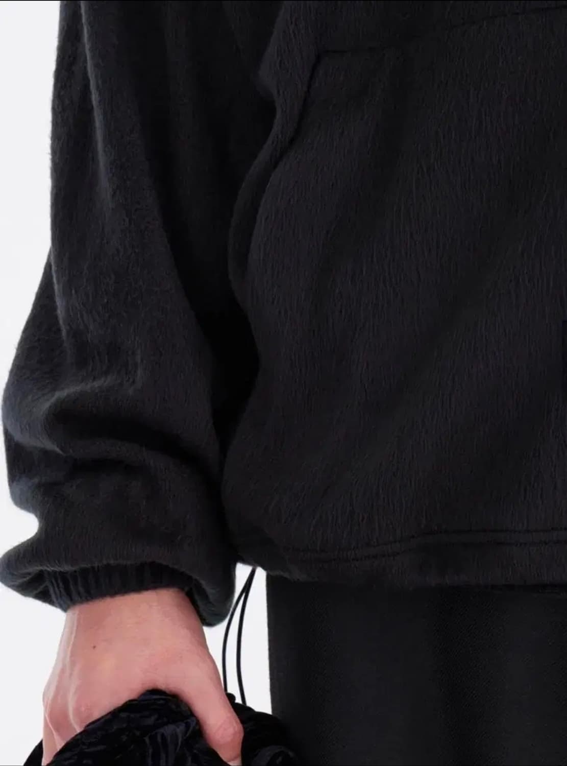 유스 오버사이즈 후디드 스웻셔츠 블랙 M 상품이미지4