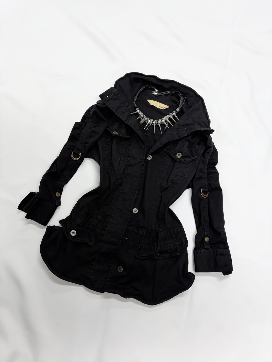 00s 해골 스컬 고스펑크 3pcs 하이넥 자켓 코디세트 상품이미지9