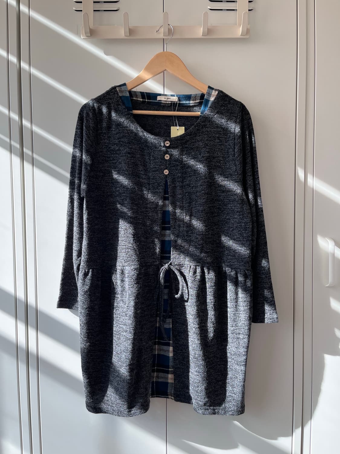 Bi abbey 체크 레이어드 바선생 원피스 상품이미지2