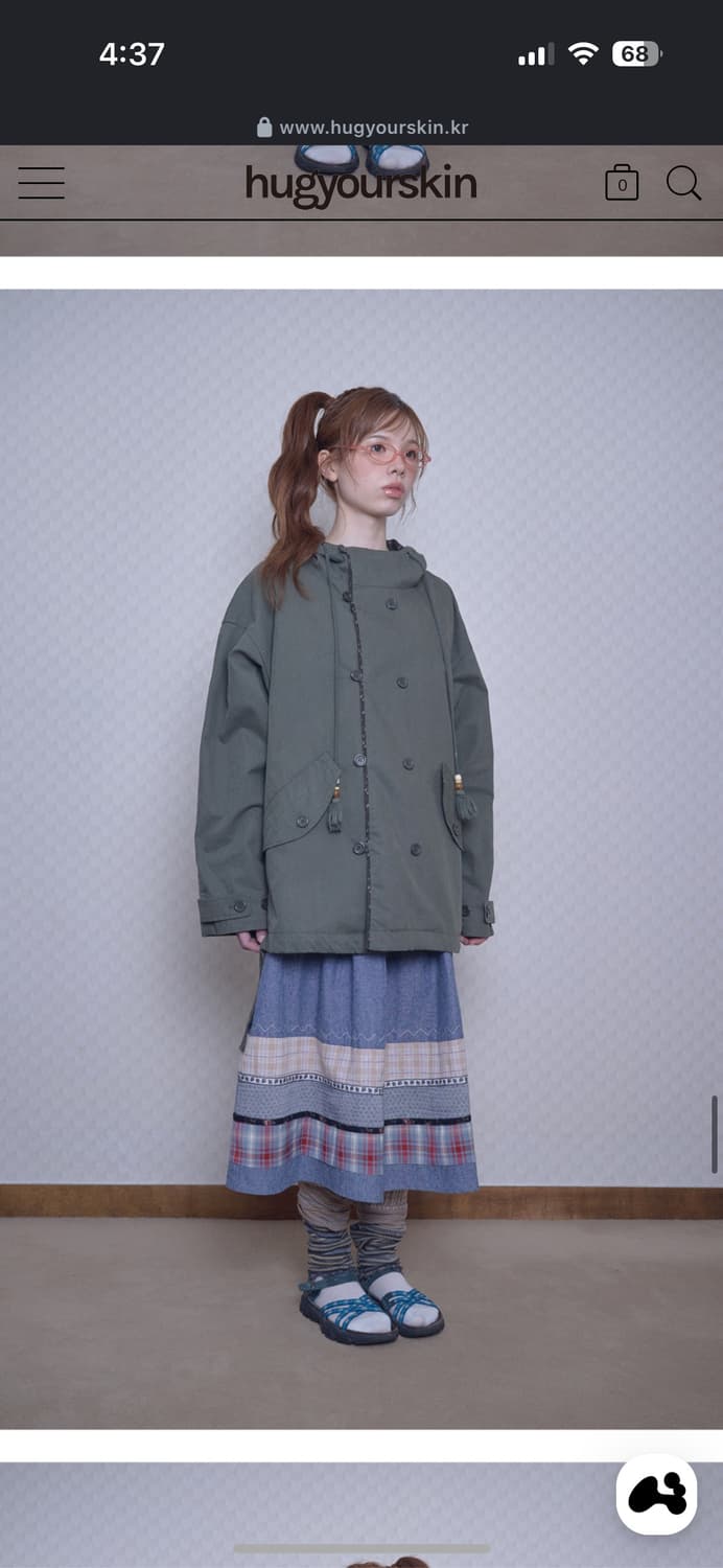 허그유어스킨 Washed field jacket (Khaki) 상품이미지5