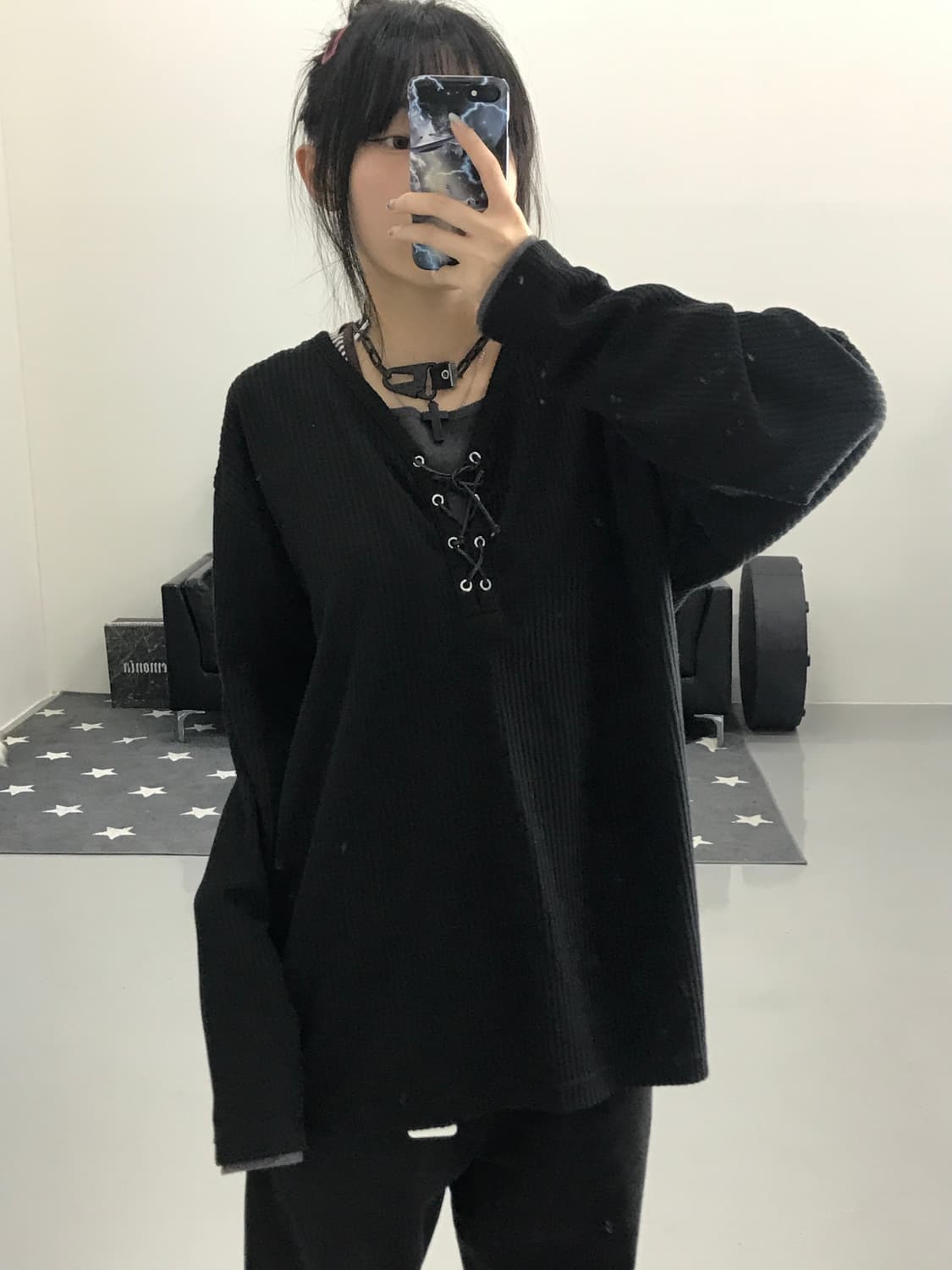  JPN 블랙 디테일 롱슬리브 상품이미지2