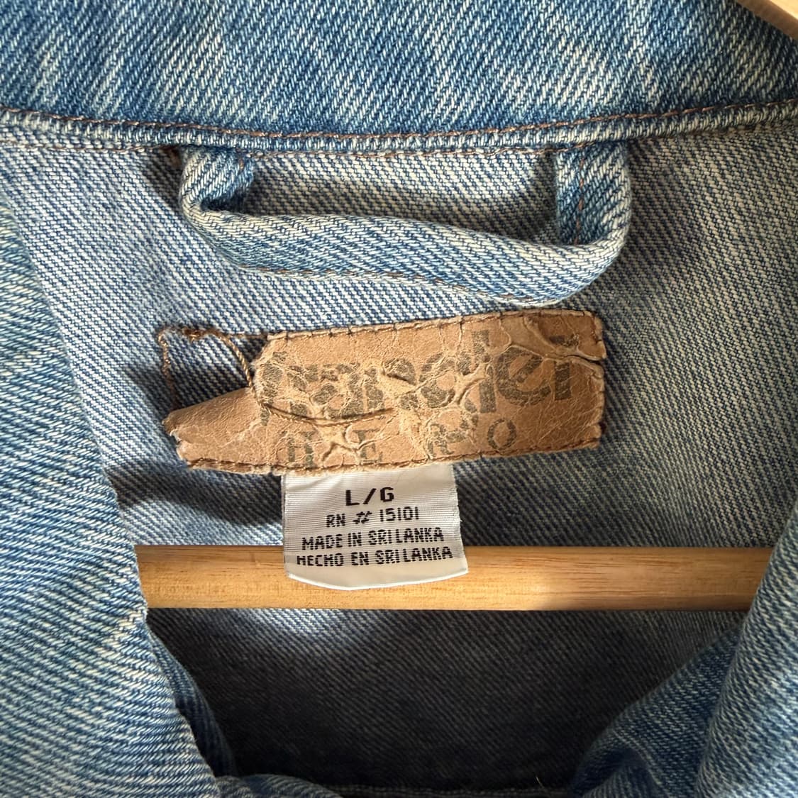 90s Wrangler hero 데님 자켓(L) 상품이미지4