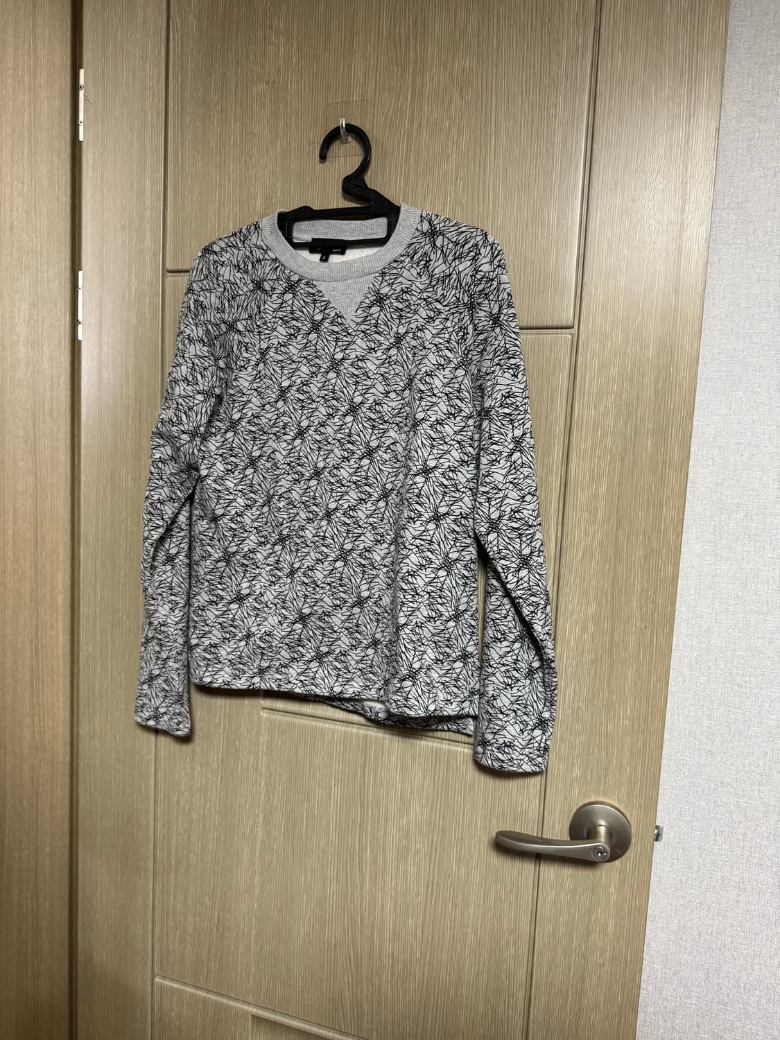 아녜스베 낙서 두들 아티스틱 프린트 기모 맨투맨 스웻셔츠 상품이미지1