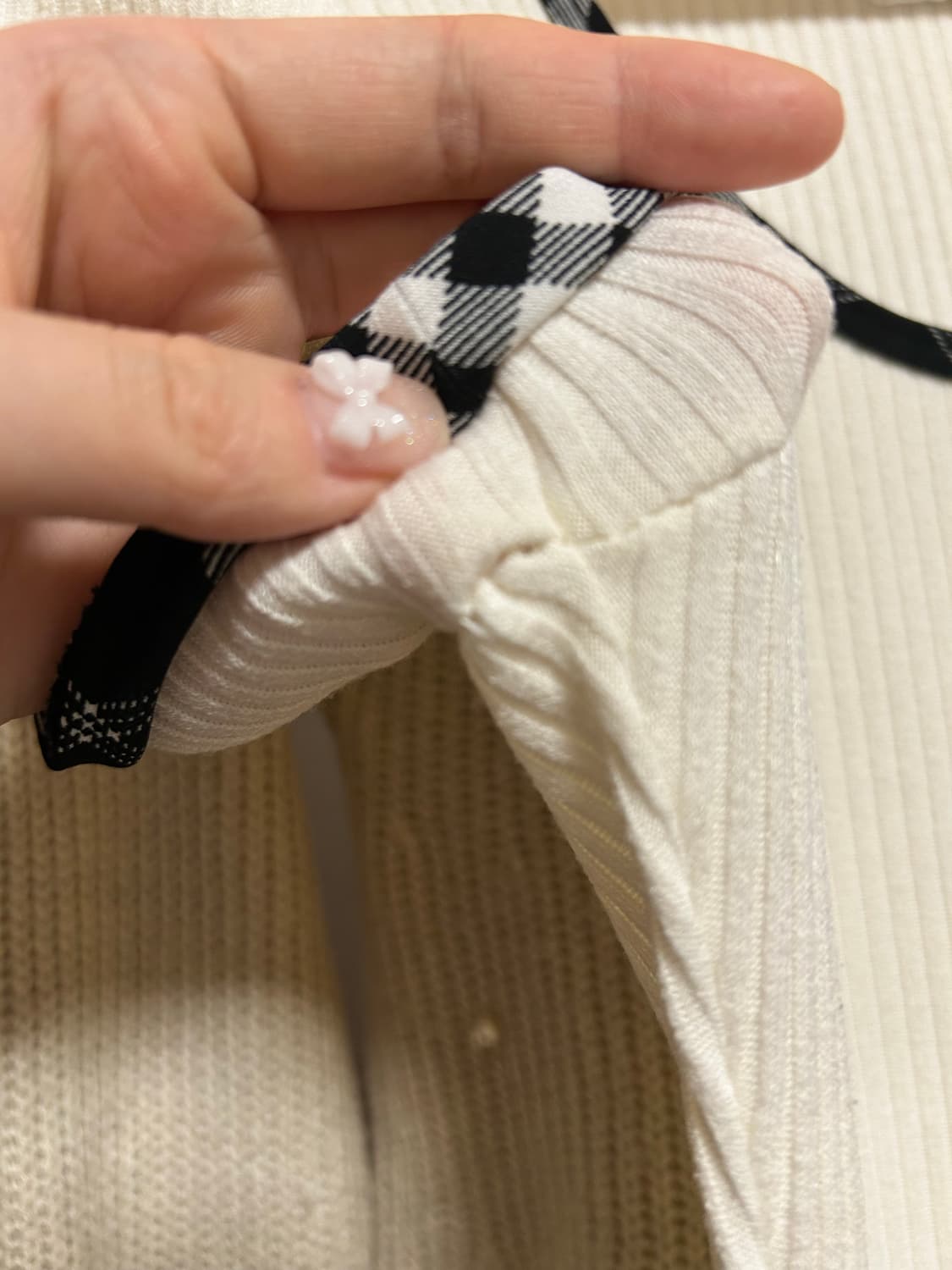 빈티지 갸루 블랙 체크 원피스 상품이미지5