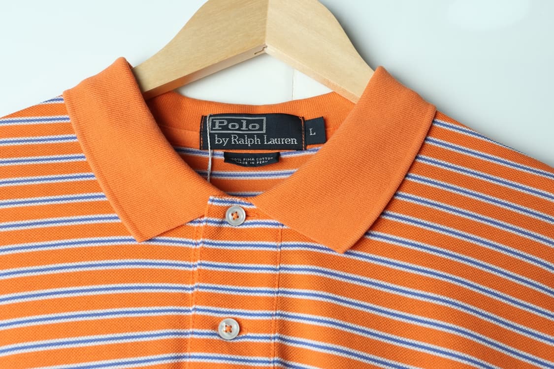 (L-3XL) 폴로 랄프로렌 반팔 카라 티셔츠 USA 주황-H32904 상품이미지6