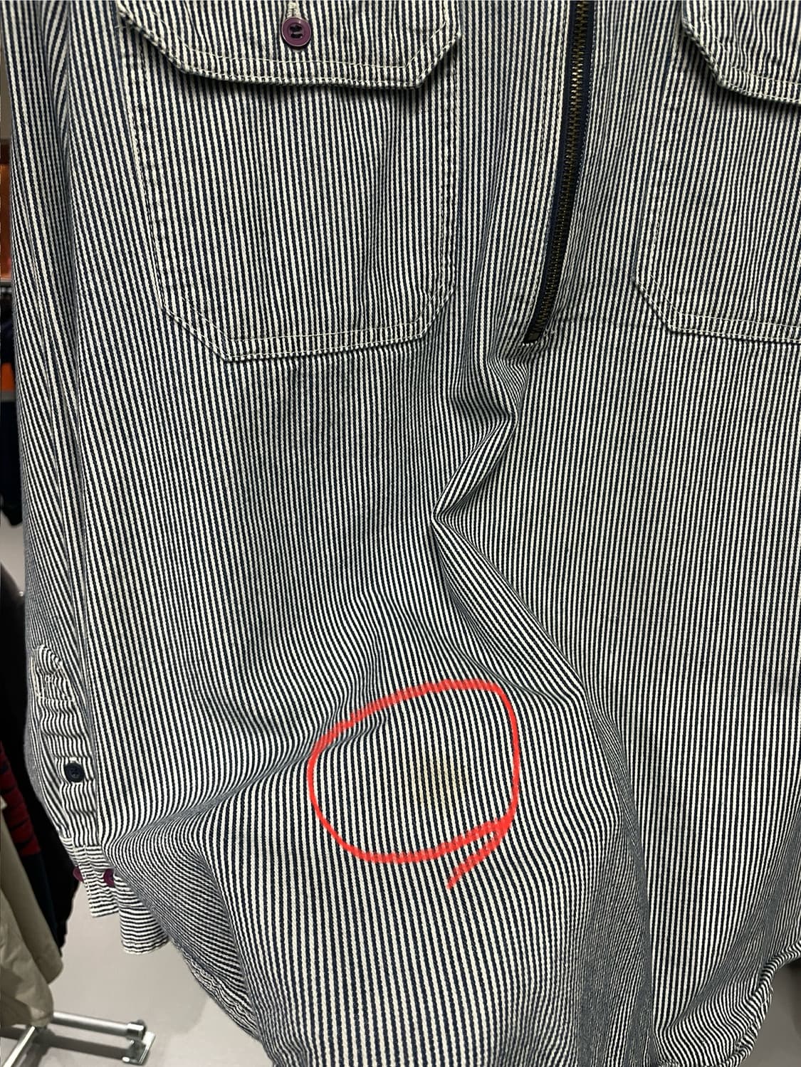 빈티지 히코리 반집업 자켓   상품이미지6