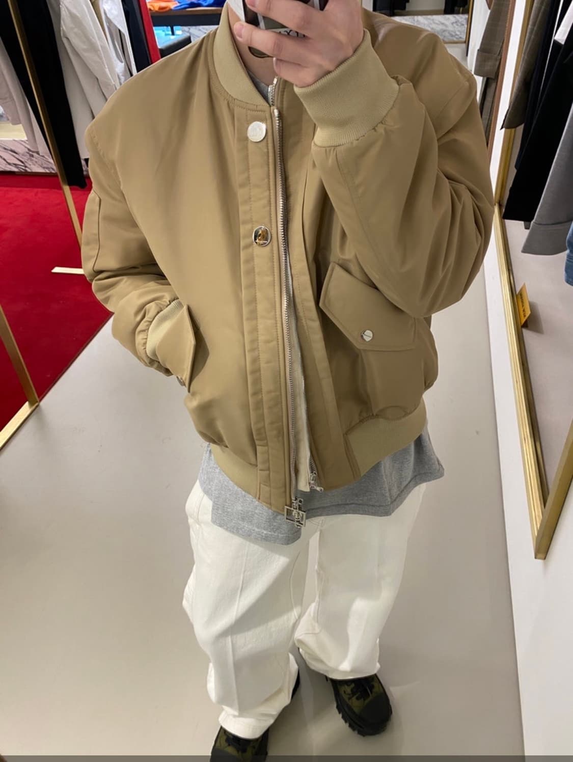 (46) 21ss 우영미 더블 레이어드 마원 점퍼 베이지 상품이미지2