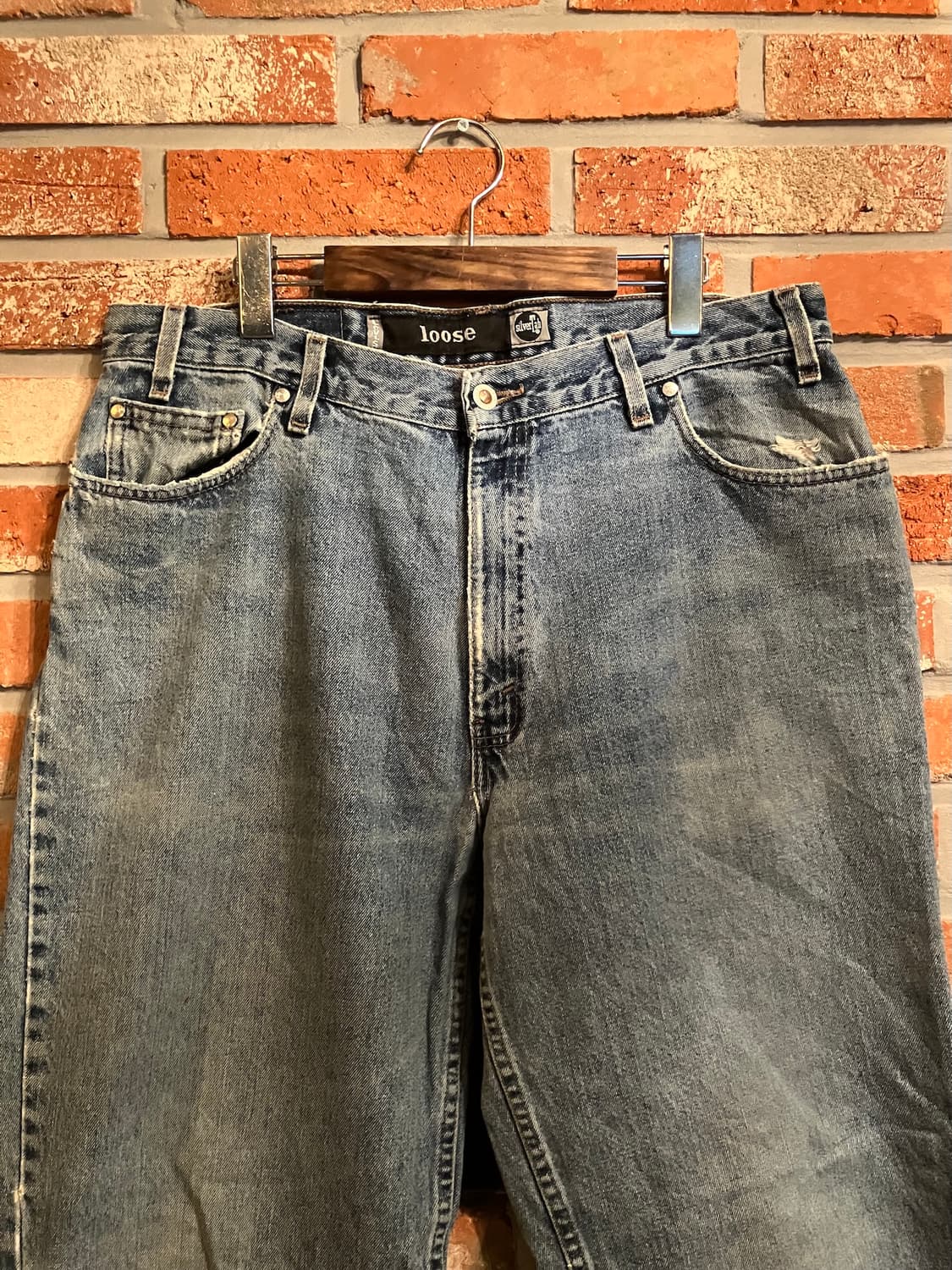 90s USA 빈티지 리바이스 실버탭 루즈핏 데님 팬츠 상품이미지3