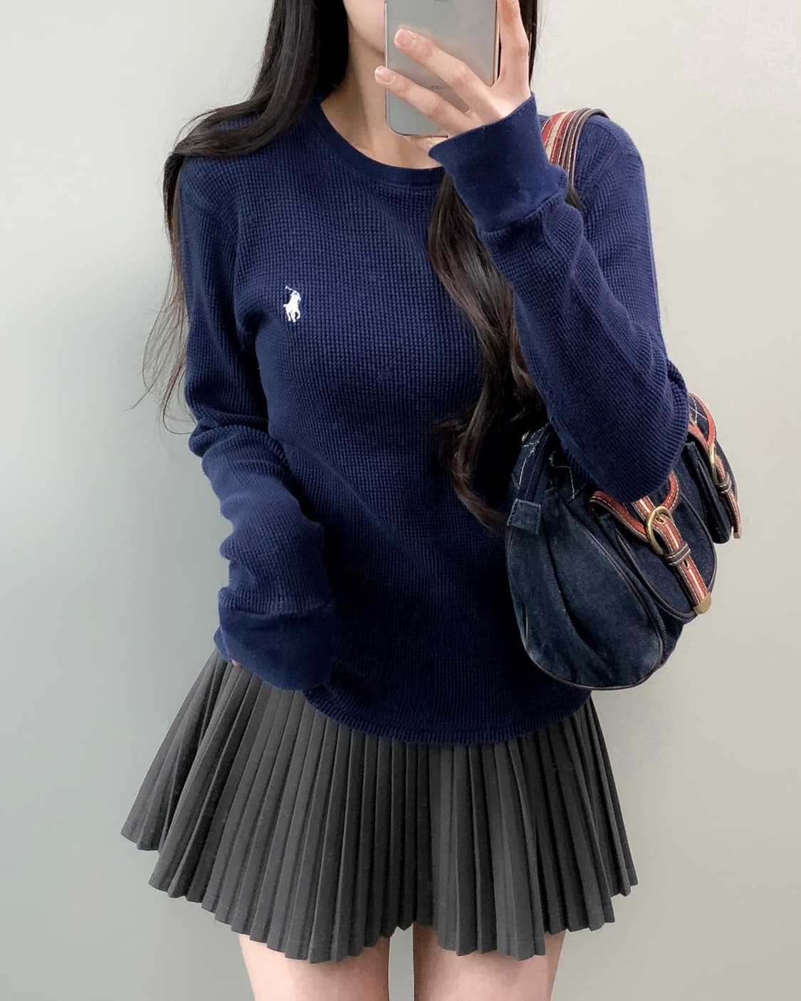 폴로 와플 롱슬리브 상품이미지1