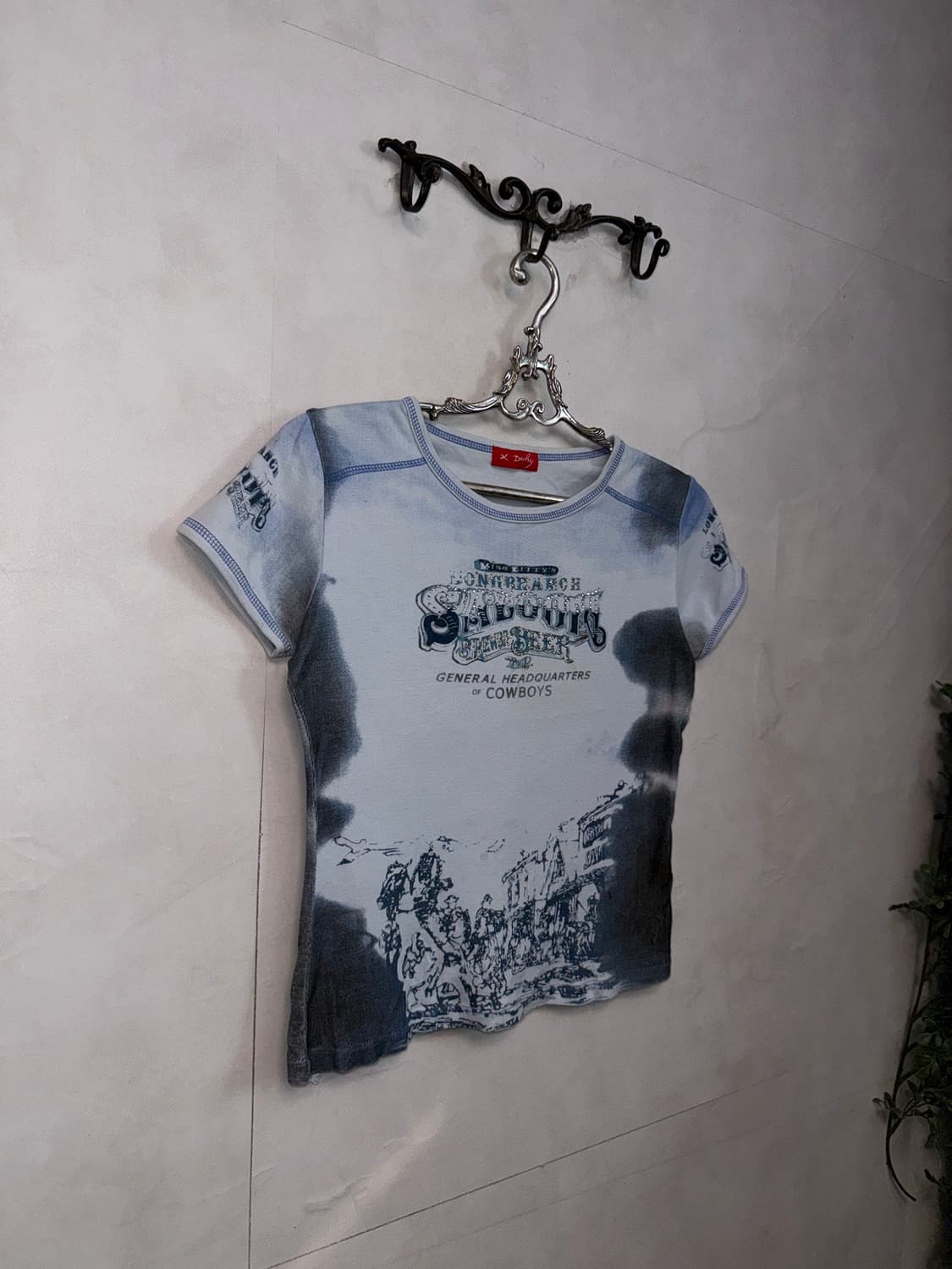 Mute blue vintage graphic half t  상품이미지3