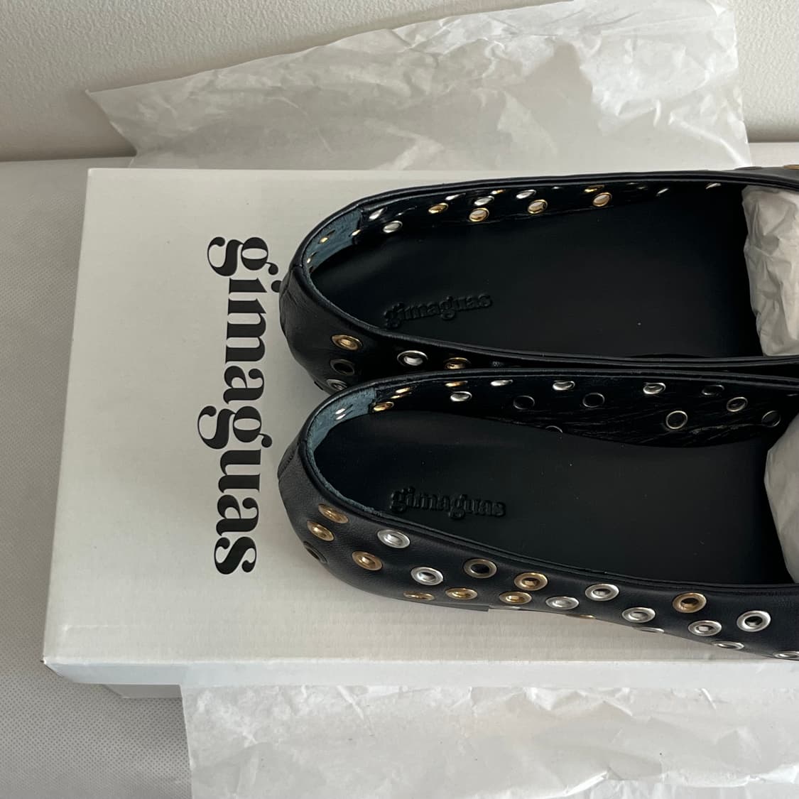 [36,37]기마구아스 아일렛 발레리나 슈즈/블랙 상품이미지5