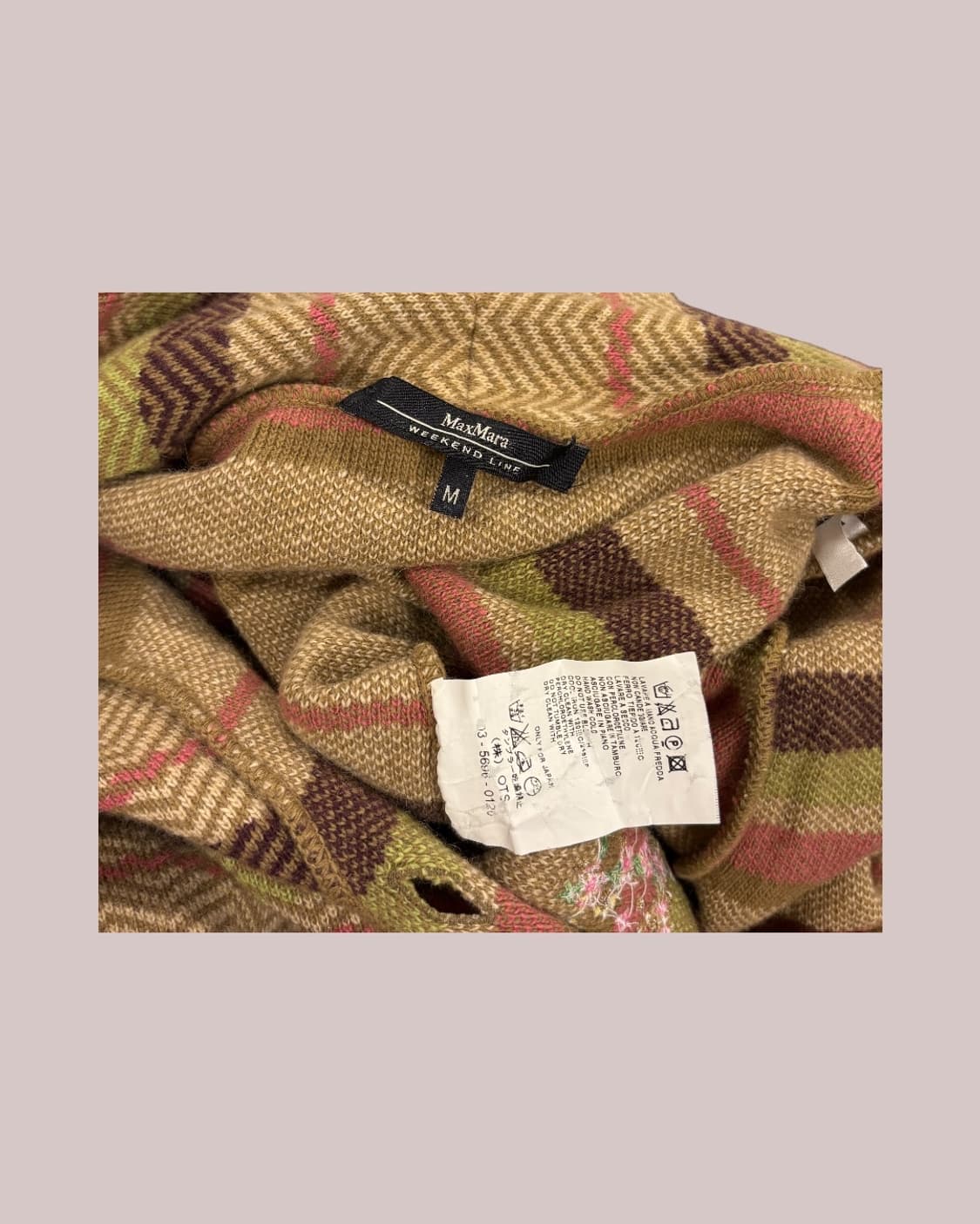 MaxMara 플로럴 자수 스트라이프 숄칼라 니트 가디건/101 상품이미지7