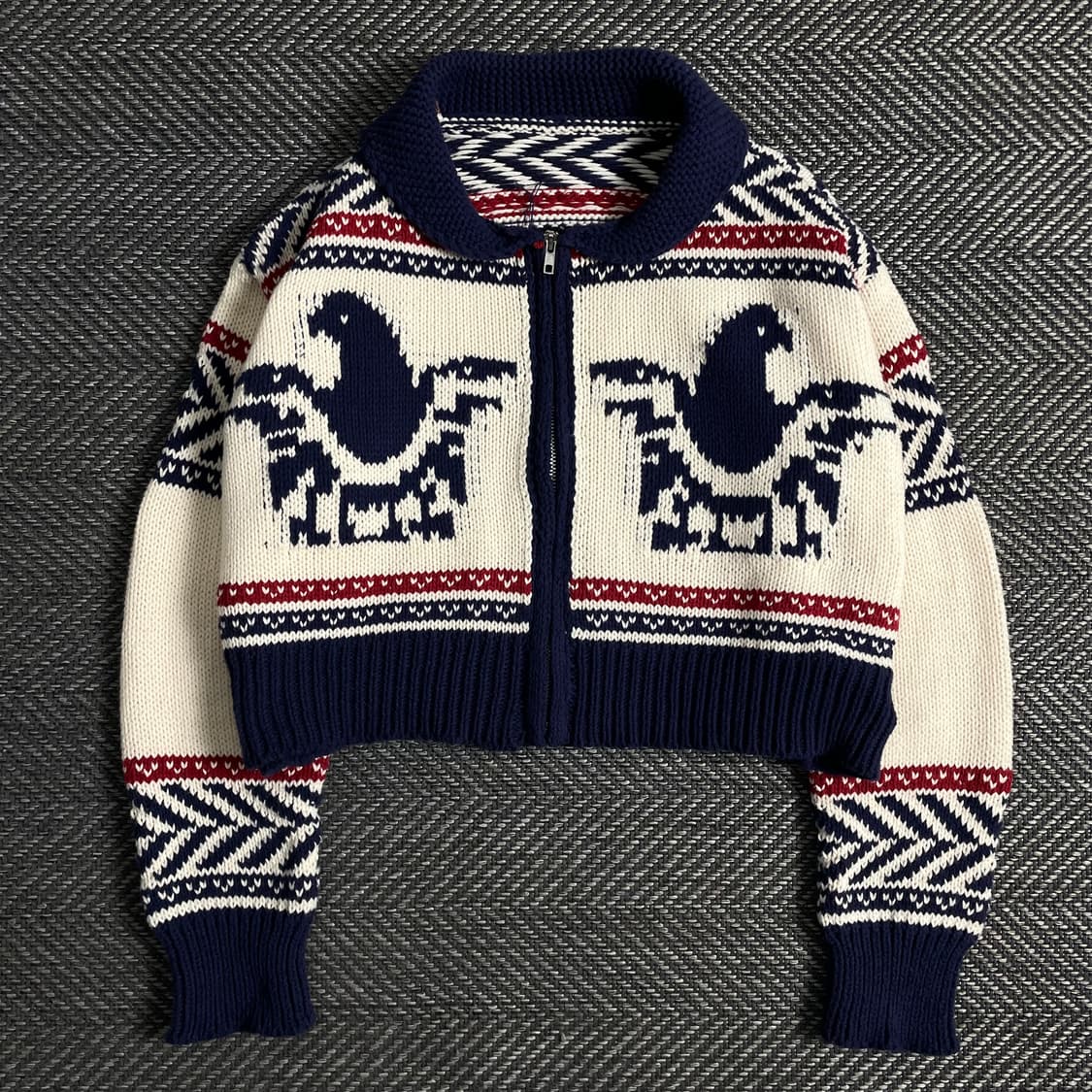 빈티지 우먼스 크롭 코위찬 자켓y 3241 상품이미지2