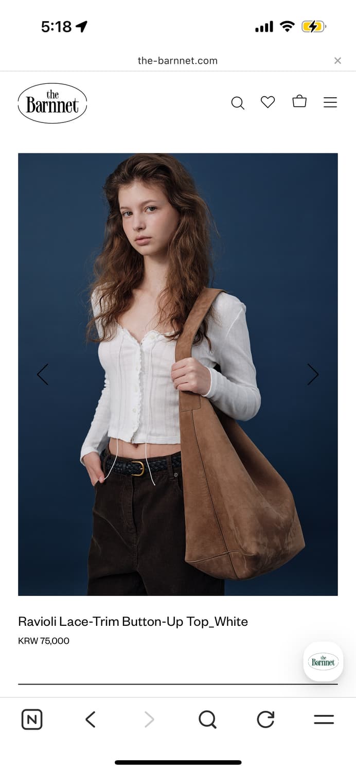 더바넷 라비올리 레이스 트림 버튼업 탑 상품이미지1