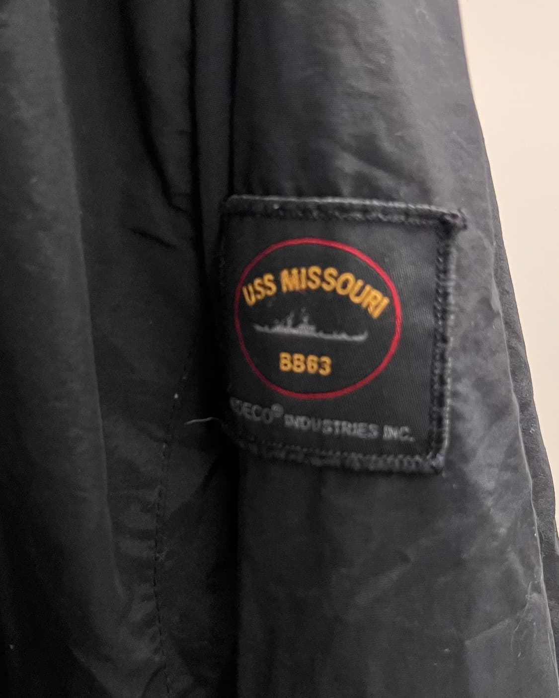 USS 미주리 BB63 블랙 야상 자켓 XL 상품이미지2