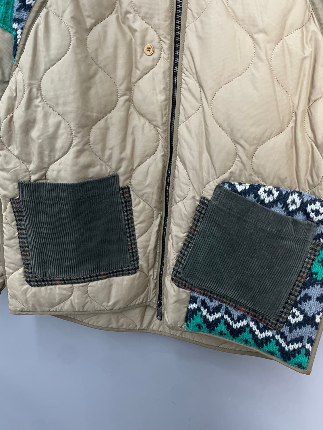 앤더슨벨 니트 패치드 퀄티드 파카 자켓 H2100 상품이미지4