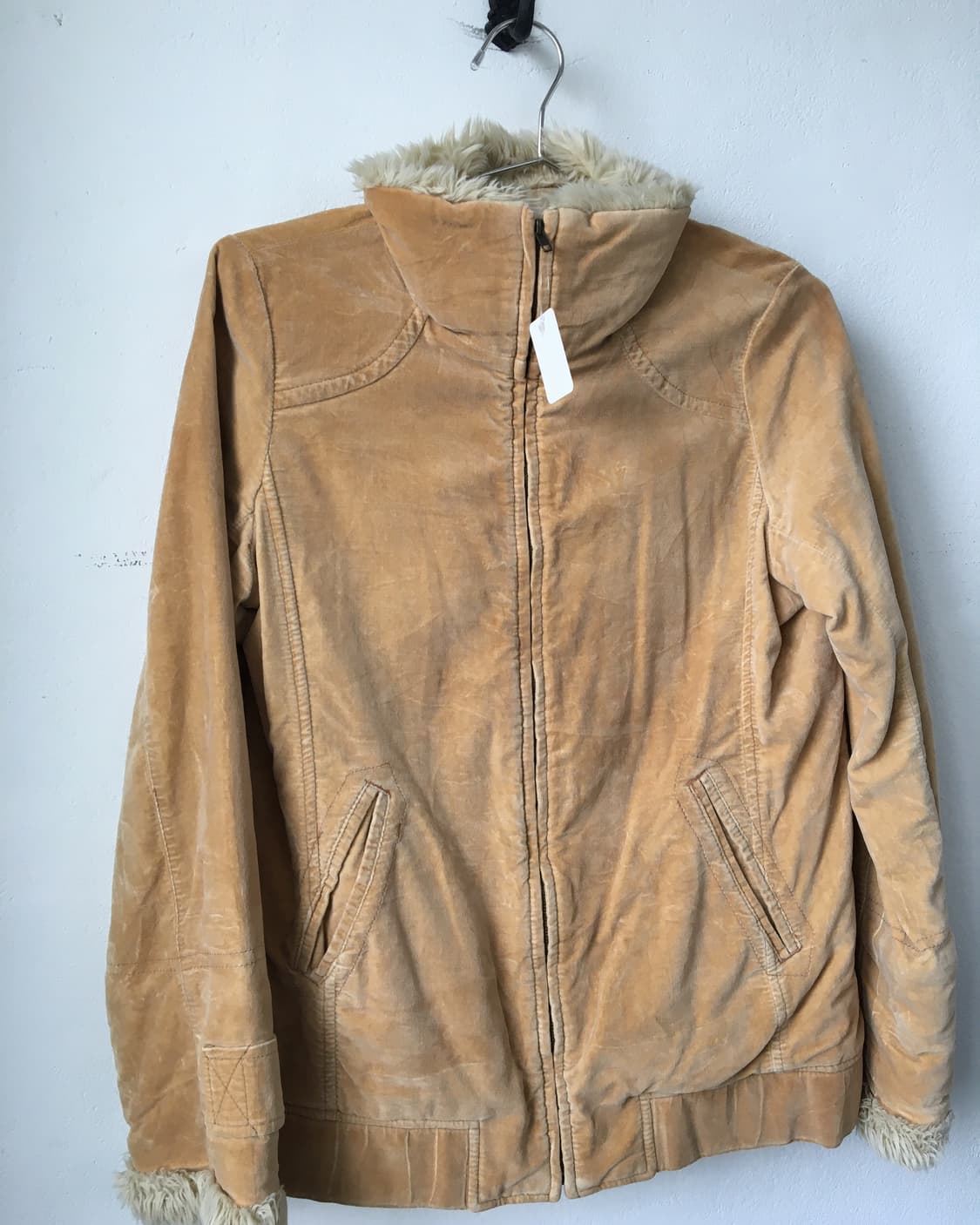 Fake fur collar high neck jacket 상품이미지5