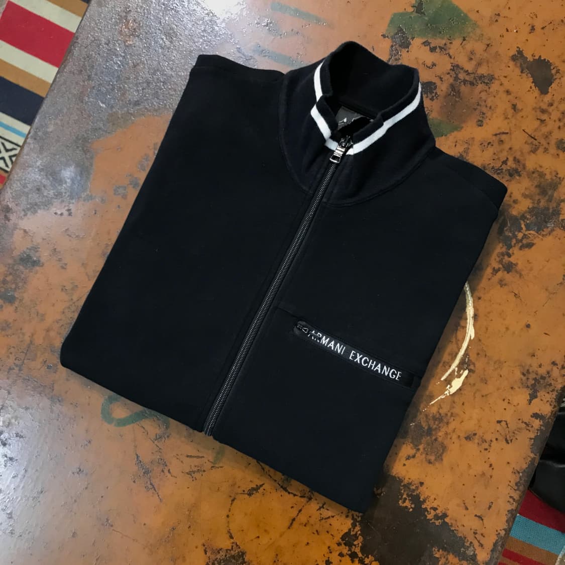 아르마니 익스체인지 블랙 코튼 집업 져지 남성 102 여성 프리사이즈 상품이미지1