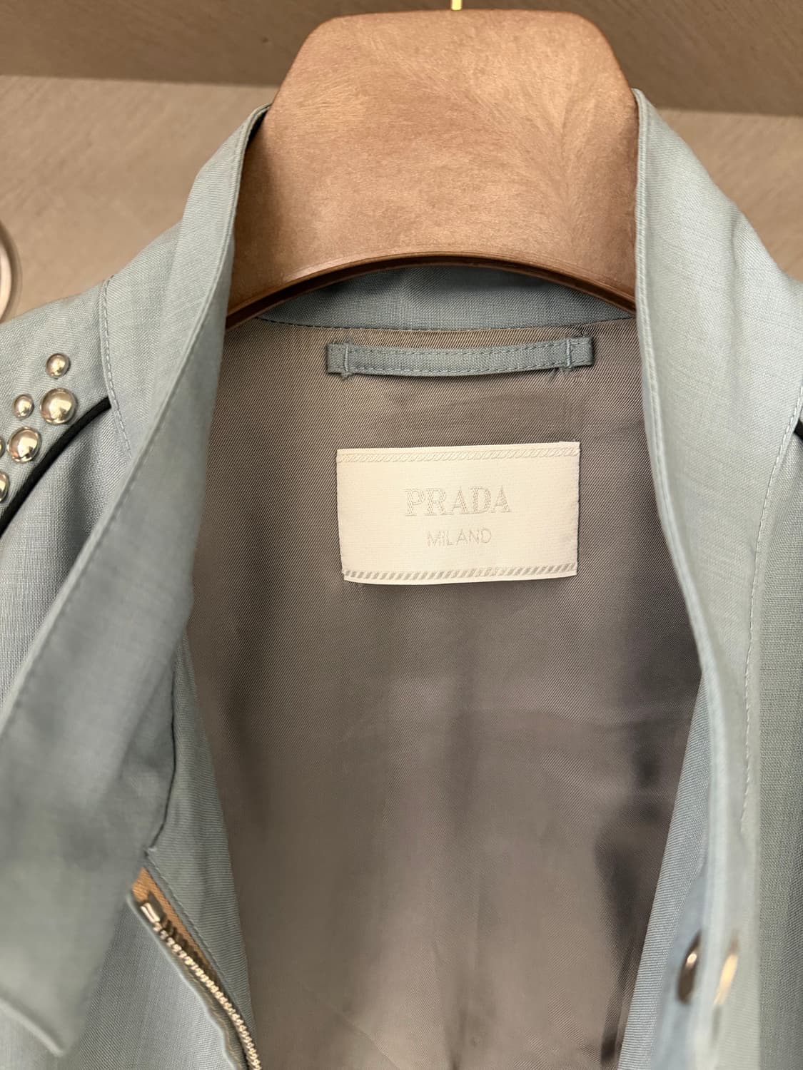 프라다 12ss 스터드 블루종 자켓 50 상품이미지5