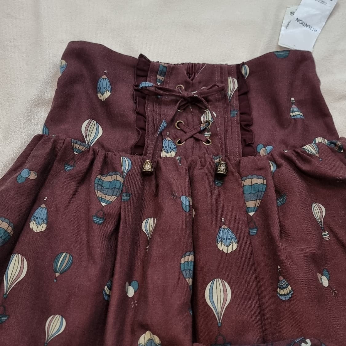 빈티지 서커스 열기구 패턴 스커트 상품이미지5