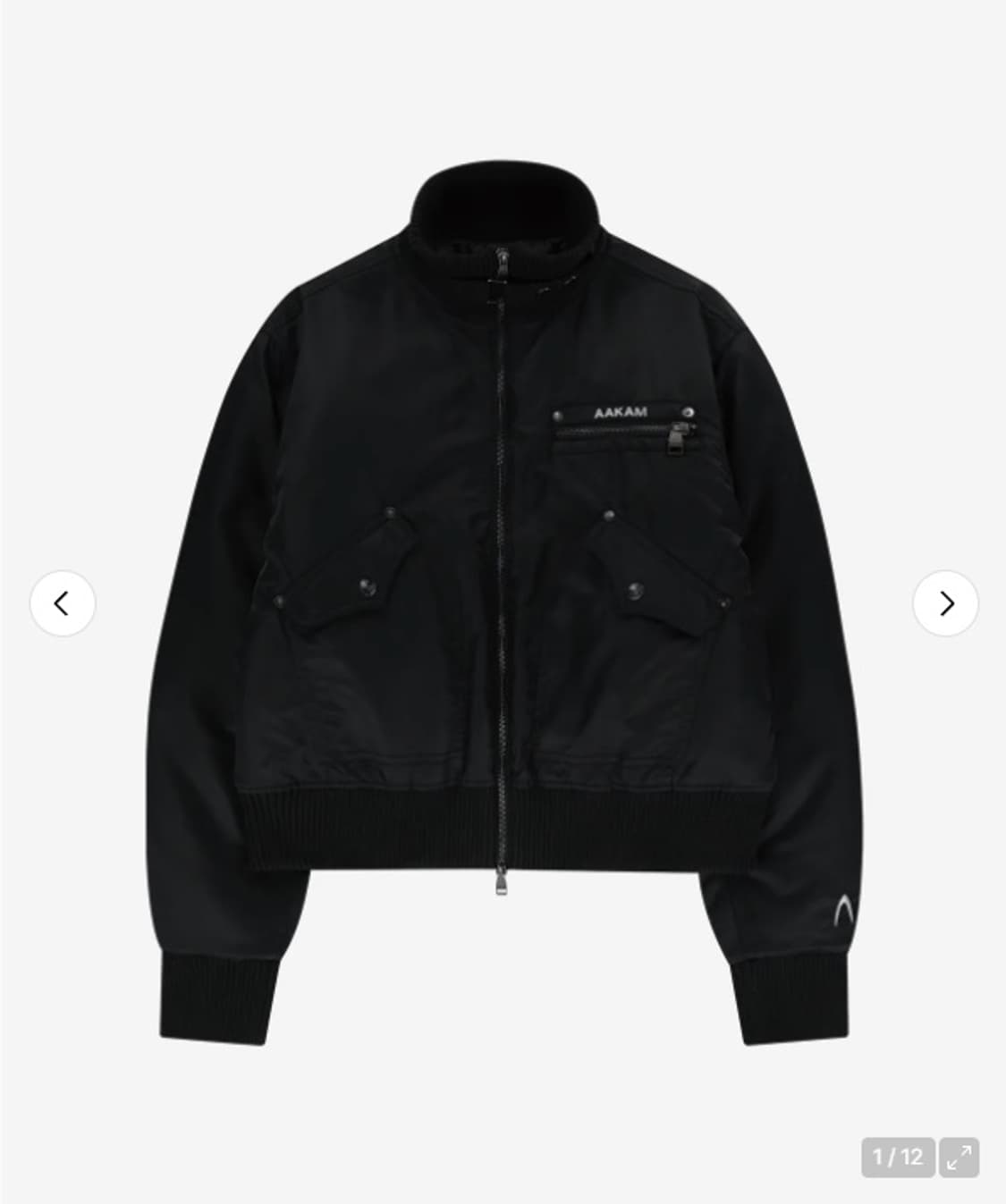 아캄 High-Neck Bomber Jacket Black (1size) 상품이미지1