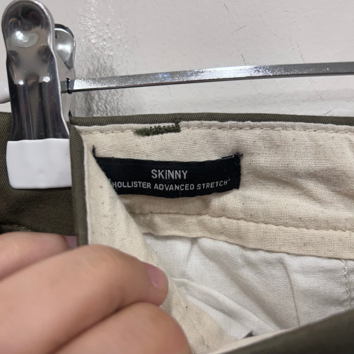 홀리스터 버클스트링 슬림핏 코튼 스판덱스 팬츠 상품이미지4