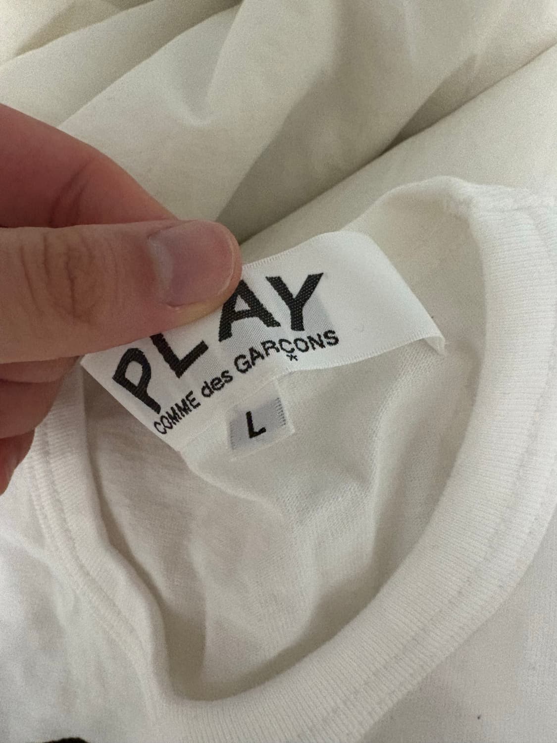 꼼데가르송 블랙하트 블루아이 티셔츠 상품이미지2