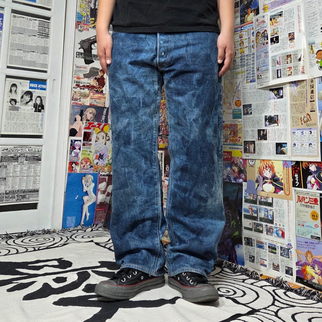 에비수 재팬 2000 NO.02 핑크 카모메 데님 팬츠 상품이미지2