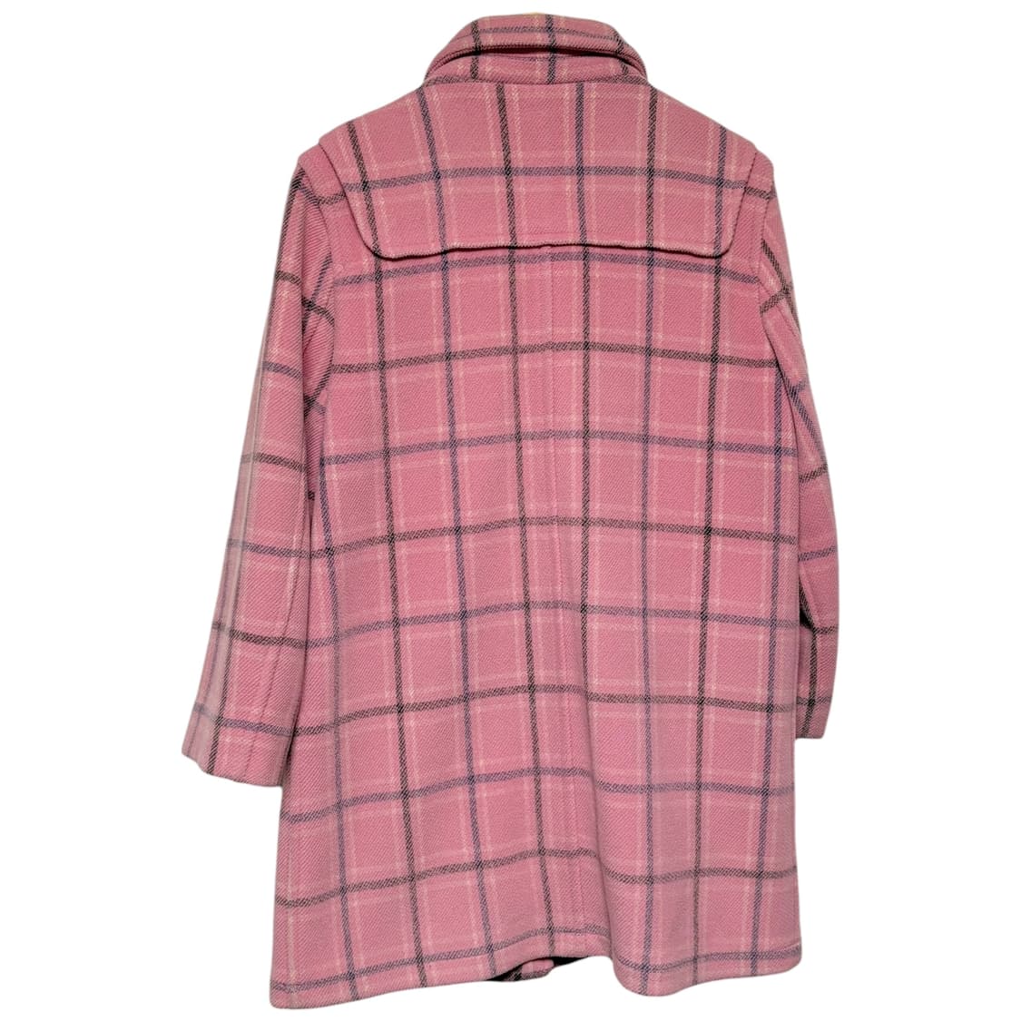 3745 핑크 체크 떡볶이코트 더플코트 상품이미지4