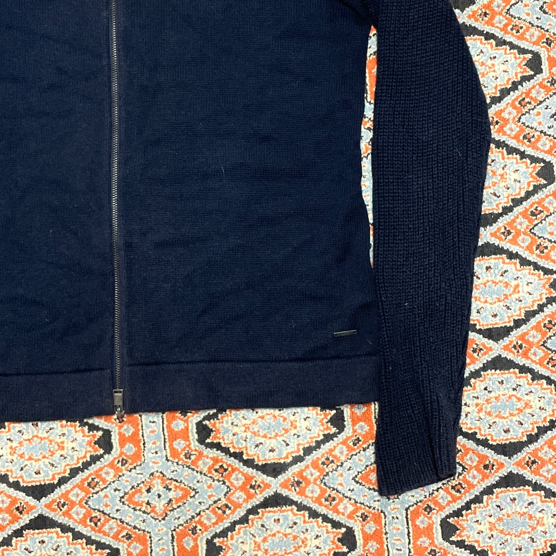 휴고보스 네이비 니트 집업 남성XXL 상품이미지3