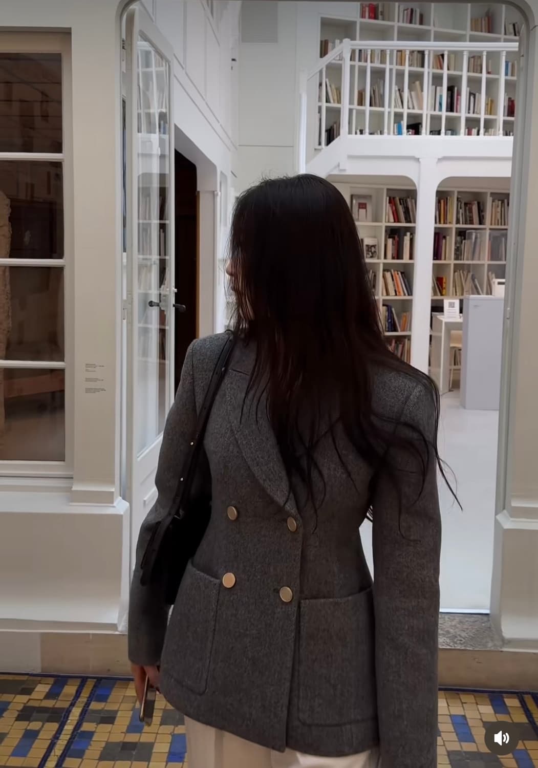 브론 아워글래스 메리노 울 헤링본자켓 s (챠콜) 상품이미지2