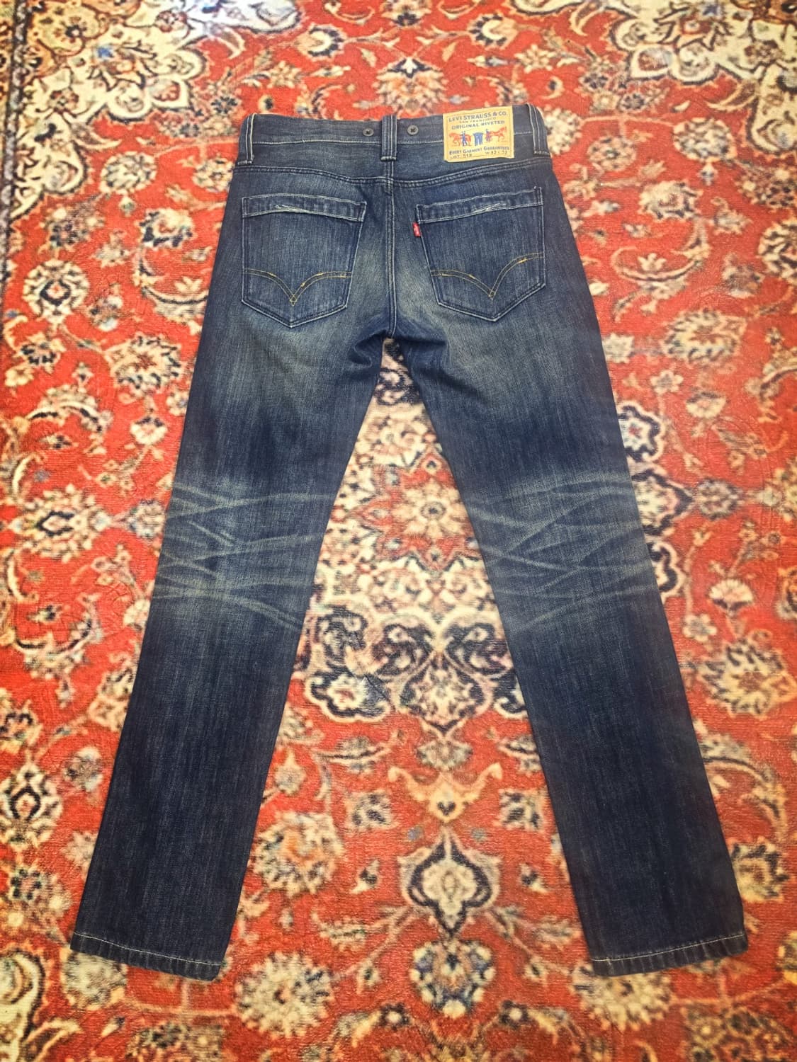 90s리바이스 (Levi's 519) 일본 빈티지 천연염색 데님 팬츠 상품이미지2