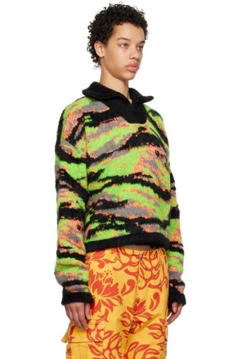 erl 이알엘 자카드 타이거 니트 L 상품이미지5