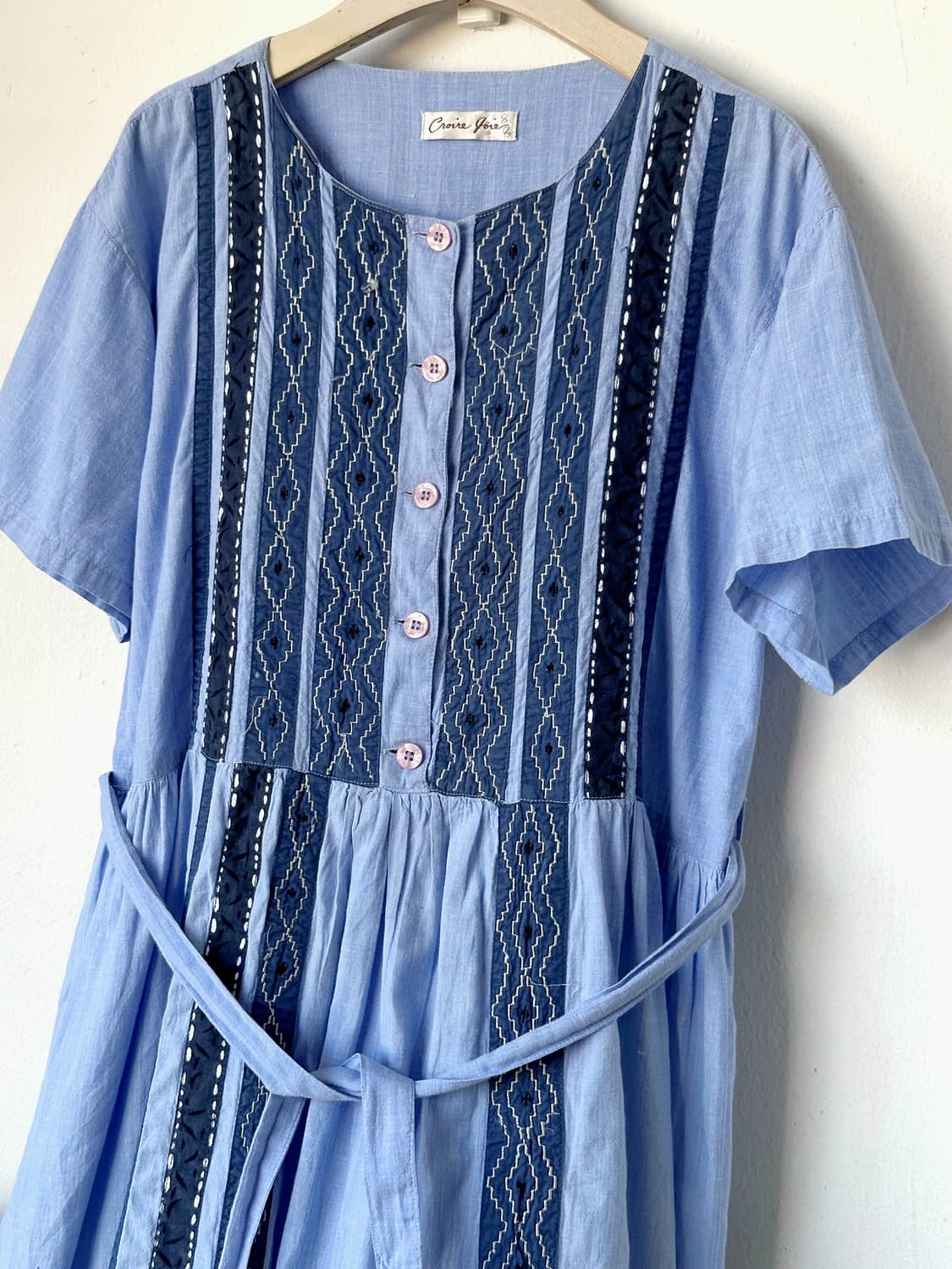 Light cotton design patch onepiece 상품이미지5