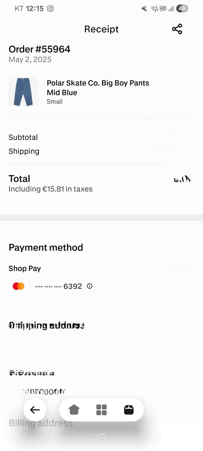 폴라스케이트 빅보이 팬츠 미드 블루 S 상품이미지7