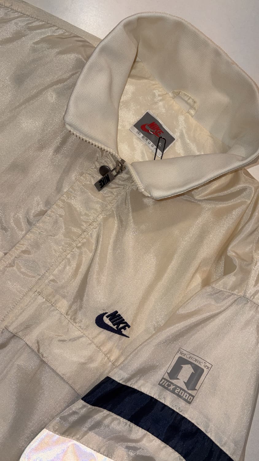 [L] 88s 나이키 빈티지 나일론 아이보리 바람막이 점퍼 D54 상품이미지4