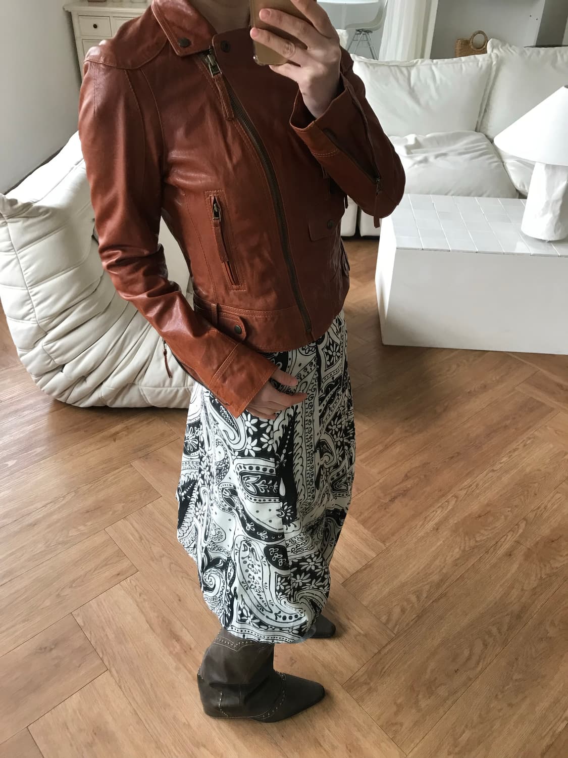 vintage slim fit leather jacket 상품이미지8