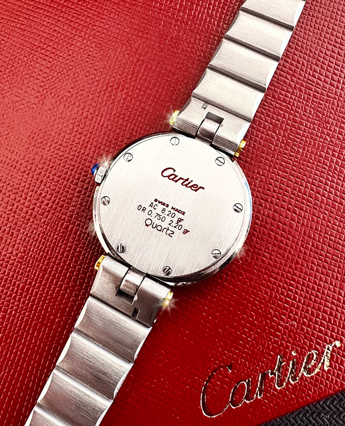 까르띠에 원형 산토스 콤비 여성 다이아몬드 시계 상품이미지6