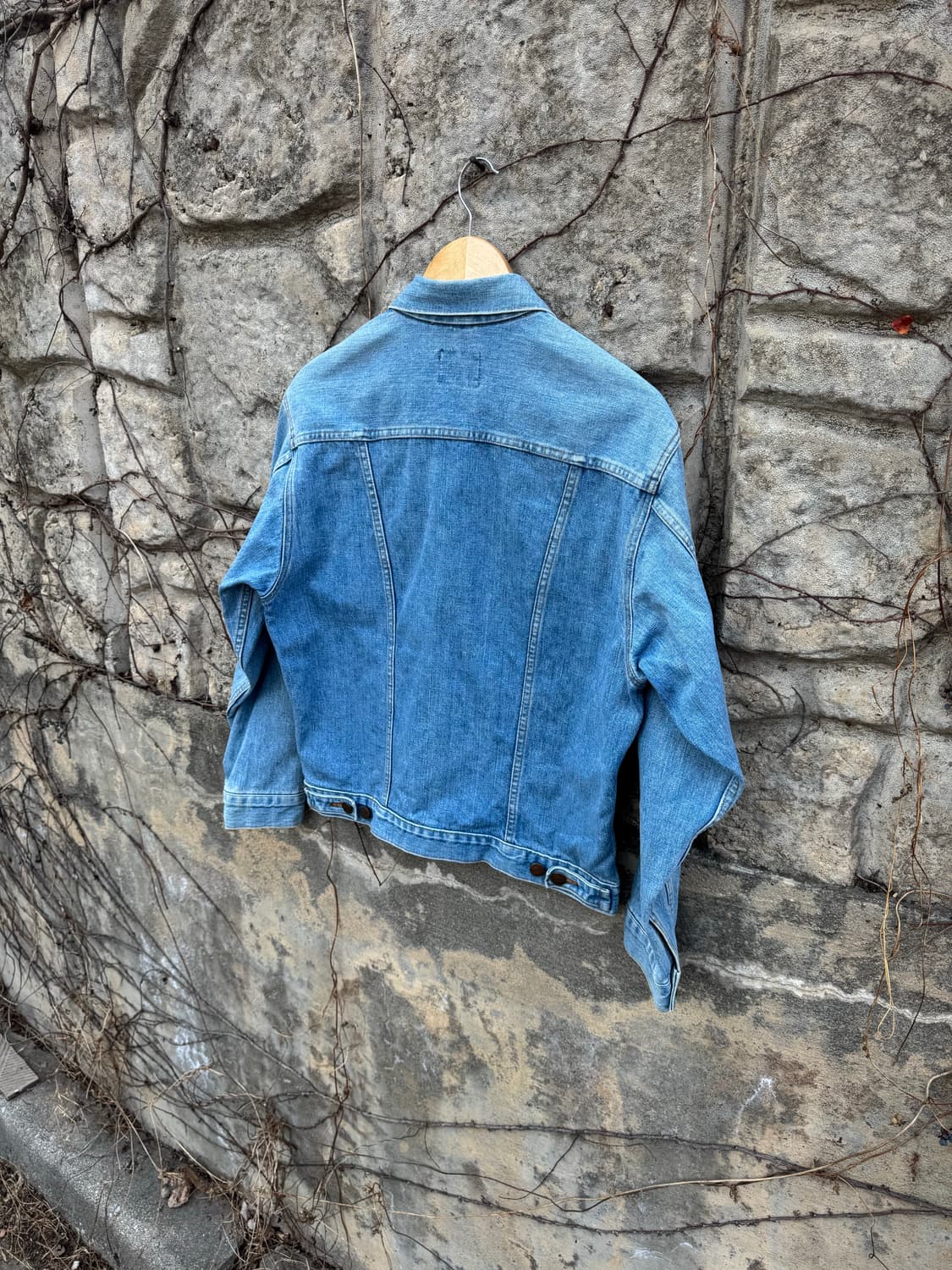 90s 랭글러 빈티지 복각 124mj 워싱 웨스턴 데님 트러커 자켓 상품이미지4