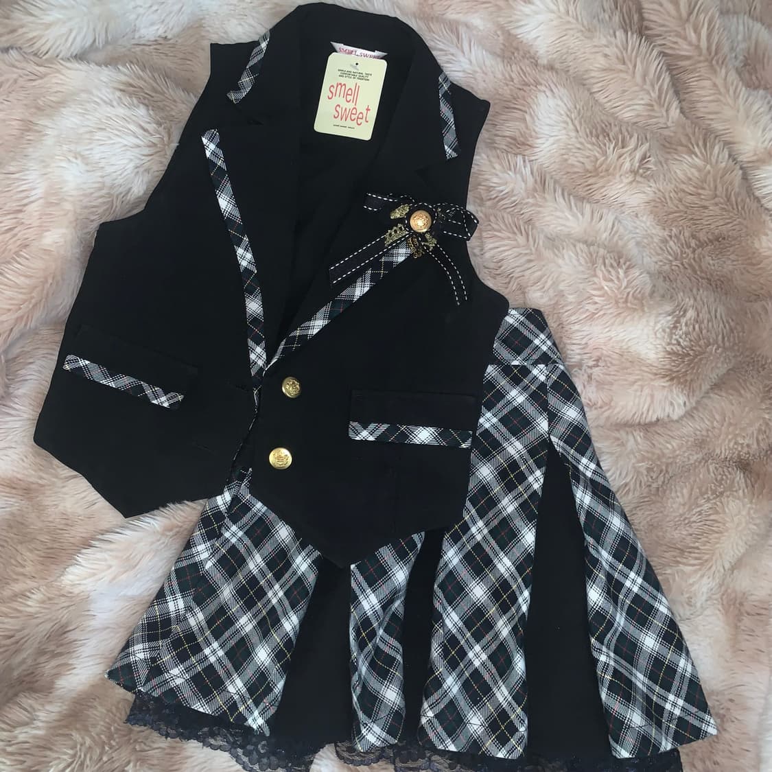 갸루 오네갸루 y2k 체크 셋업 일브 지뢰계 스나계 상품이미지2